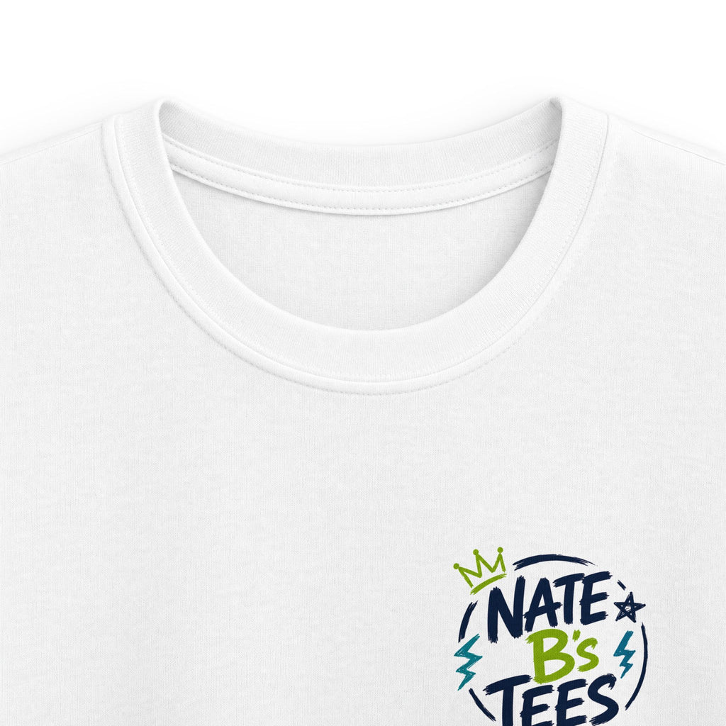 Kids Tee — 'Nate B Tees' Logo Front with Custom Name Square Back
