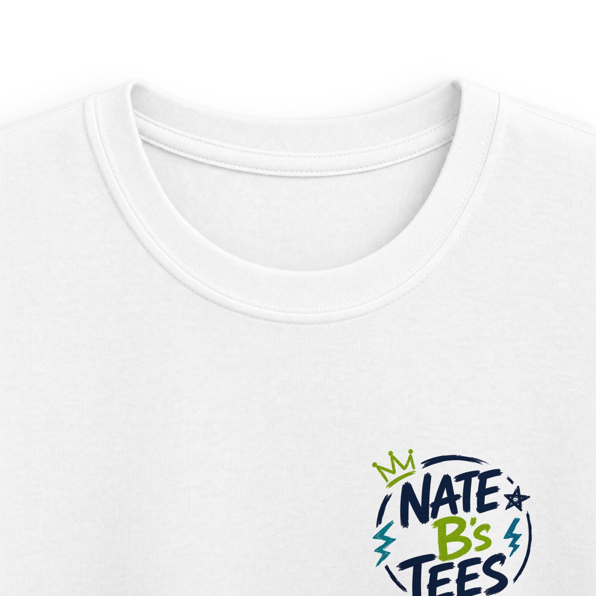 Kids Tee — 'Nate B Tees' Logo Front with Custom Name Square Back