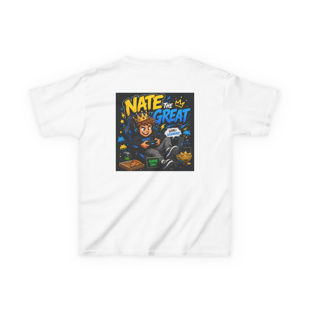 Kids T‑Shirt — "Nate the Great" Cartoon Graphic Tee (Kids)