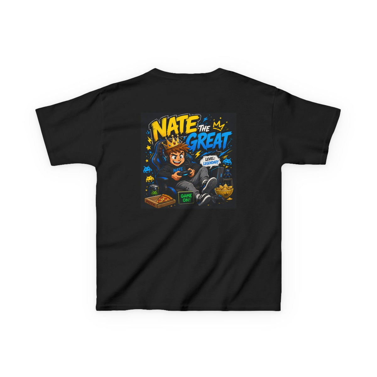 Kids T‑Shirt — "Nate the Great" Cartoon Graphic Tee (Kids)