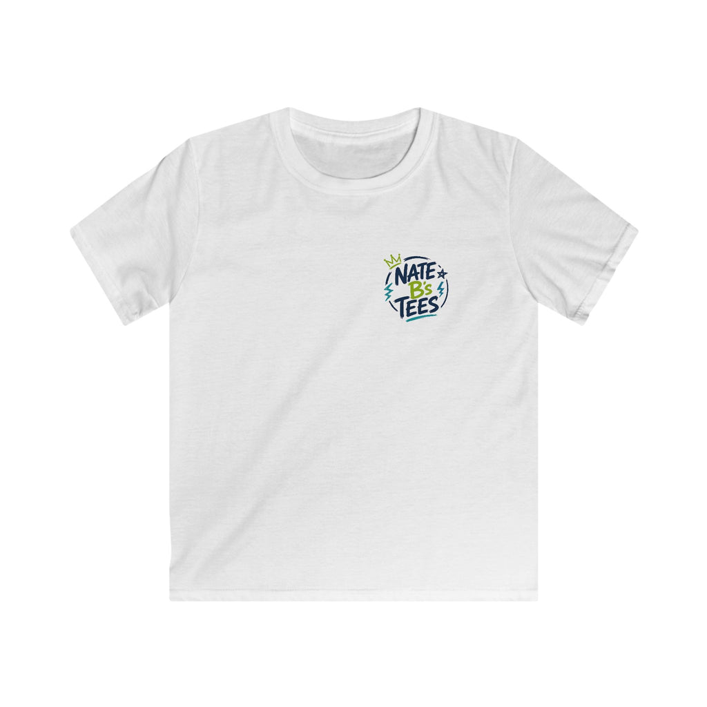 Kids Tee — 'Nate B Tees' Logo Front with Custom Name Square Back