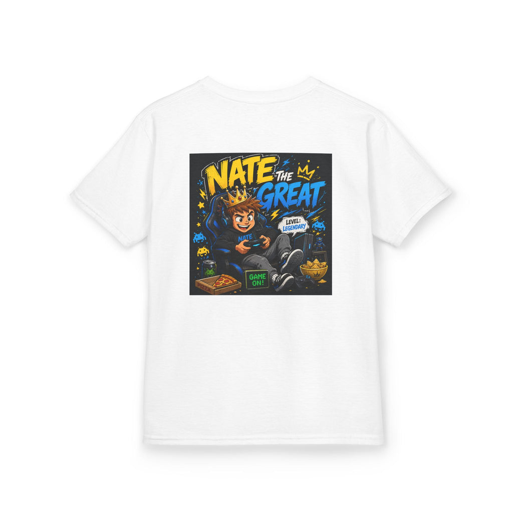 Kids T‑Shirt — "Nate the Great" Cartoon Graphic Tee (Kids)
