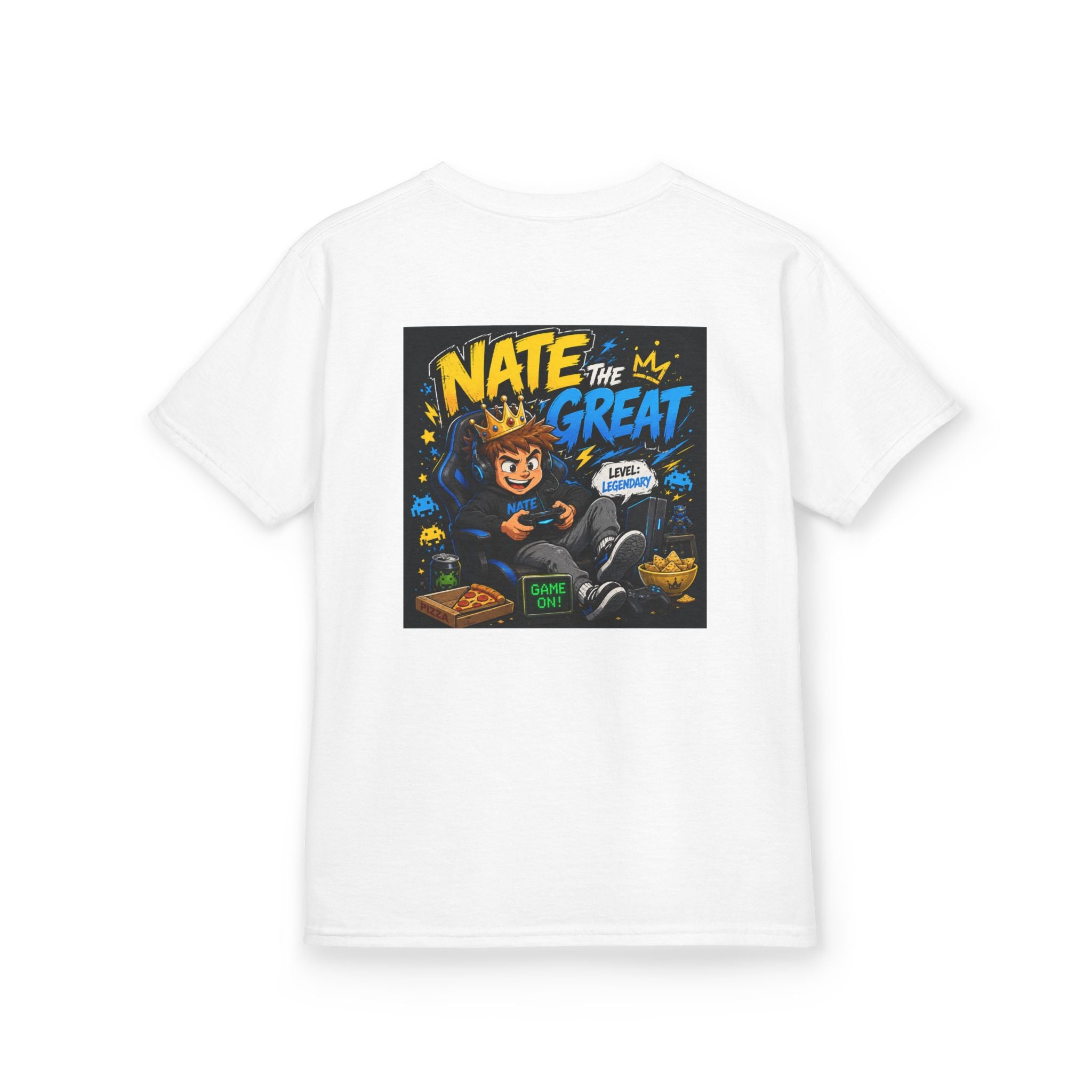 Kids T‑Shirt — "Nate the Great" Cartoon Graphic Tee (Kids)